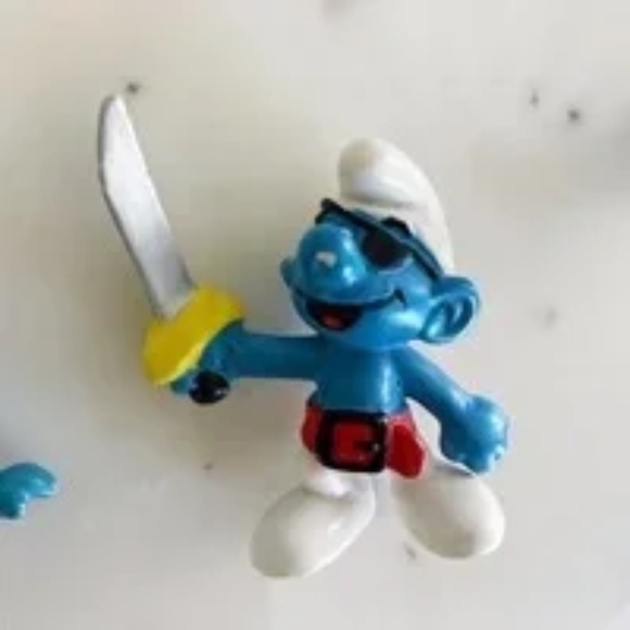 Smurf Figurines Set of 3, includes Rare 1965 Gold Peyo Smurf, Schleich Toys - Picture 4 of 10